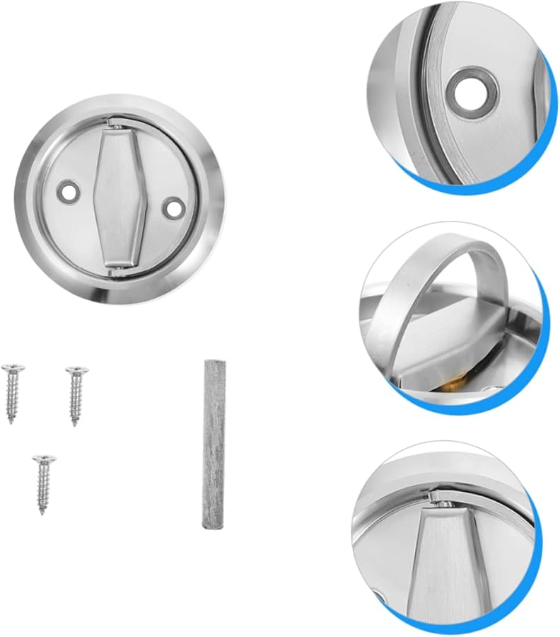 Stainless Steel Hidden Handle for Furniture Cabinet Kitchen Bathroom Door Pull Ring - Image 3
